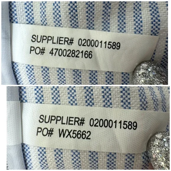 POLO RALPH LAUREN CLASSIC FIT BLUE/WHITE STRIPED COTTON OXFORD BUTTON DOWN SHIRT